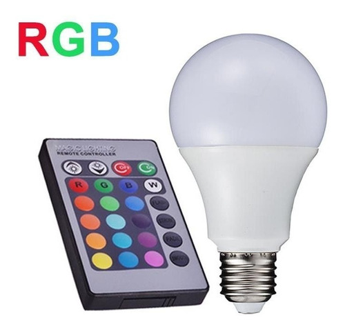 Bulbo 5w E27 Bivolt - Rgb Controle Remoto