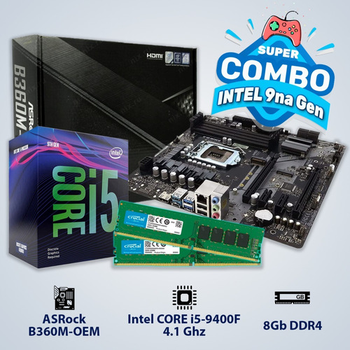 Combo I5 Intel 9na Gen Procesador + Tarjeta Madre + 8gb Ram