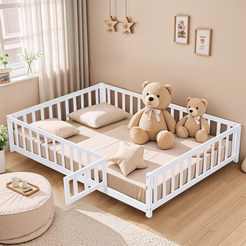 Bellemave Cama De Piso De Tamano Completo Montessori Con Val