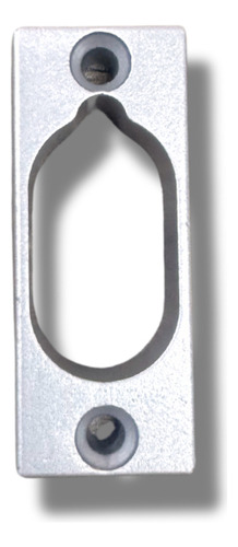 2 Suporte P/ Tubo Oblongo Zamac Aluminio Escovado Mod. 311