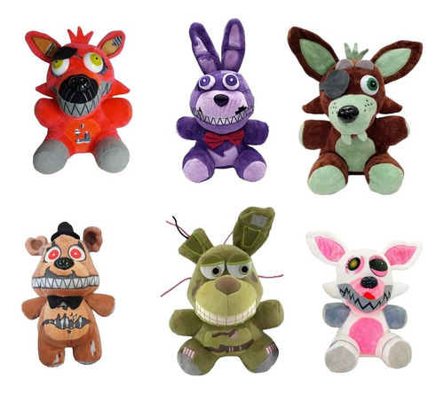Pack 6 Peluche Five Nights At Freddys Colección Completa 