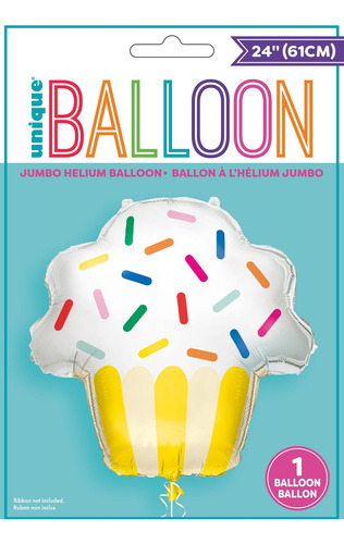 Globo De Aluminio Gigante Multicolor 74 Cm Para Cupcakes