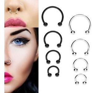 Piercing Nariz Falso Simulador De Arete Septum Envio 3 Pzs F