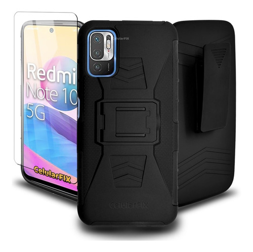 Funda Protector P/ Xiaomi Redmi Note 10 5g Uso Rudo Clip 