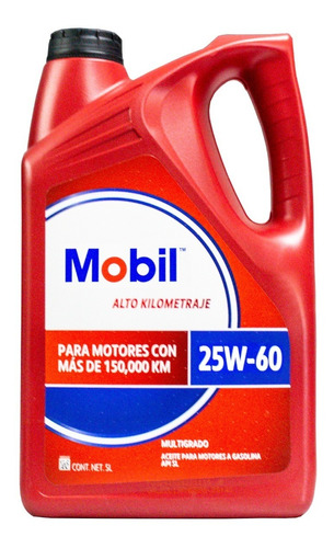 Aceite Mobil Alto Kilometraje Garrafa Viscosidad 25w60