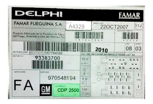 Recuperar Code Código Radio Gm Zafira Vectra Meriva