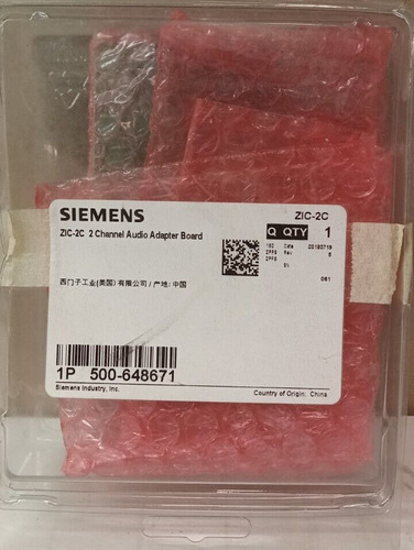 New Siemens 500-648671 Zic-2c 2-channel Audio Adapter Board