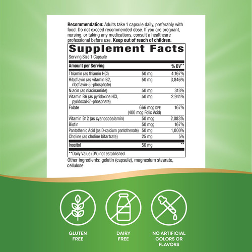 Nature's Way B-50 Complejo Vitaminas B 100 Cápsulas