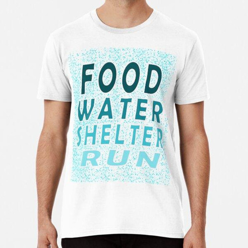 Remera Comida Agua Refugio Run Algodon Premium