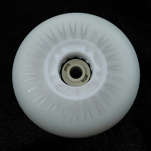 2 Pu Parpadeo Ruedas De Skate Inline Luminosas 80mm