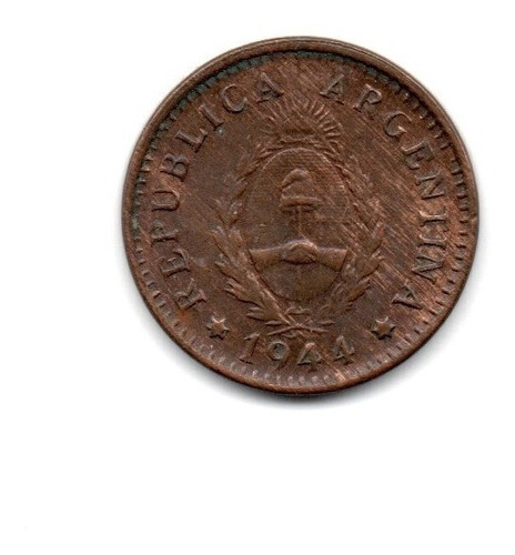 Moneda Argentina 1 Centavo Año 1944 Cobre Ex+