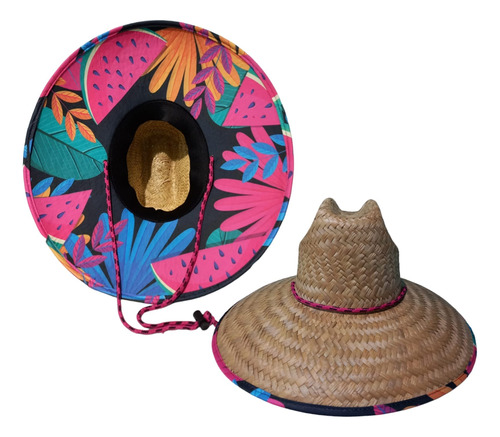 Sombrero De Palma Pescador Surf Watermelon Lifeguard Hat