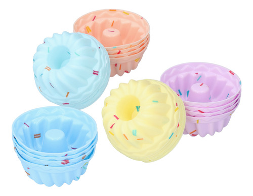 Moldes Pequeños De Silicona Para Hornear Magdalenas, 20 Unid