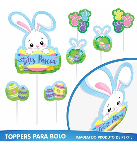 Imagem 7 de 10 de Kit Festa Fácil Feliz Páscoa Do Coelho - Decoração Divertida