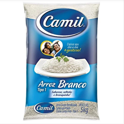 Arroz Branco Tipo 1 Camil Pacote 5kg Camil