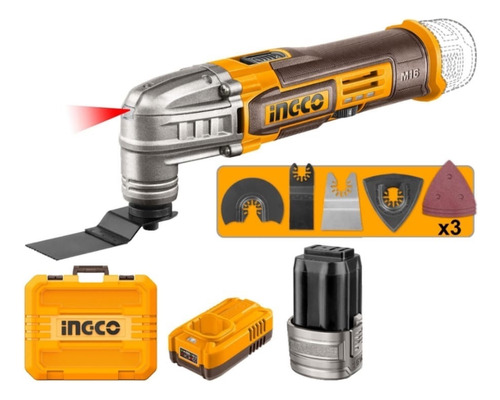 Multiherramienta Oscilante Multiuso 2batería Ingco Cmli16222