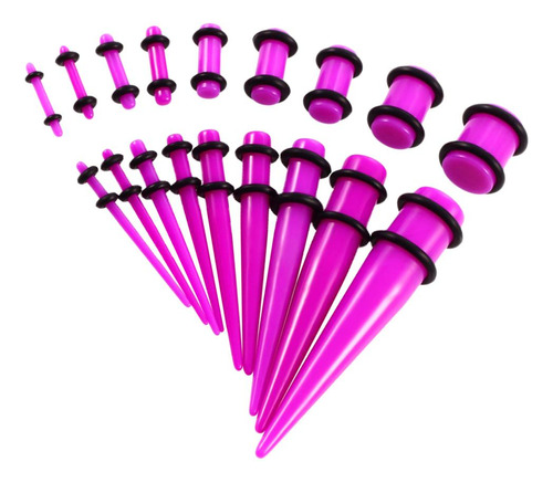 18pcs Tapers Y Tapones De Acrílico Set Eyelet 14g-00g