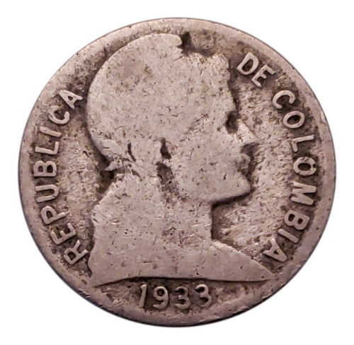 Moneda 2 Centavos 1933 Colombia Libertad Pieza 635