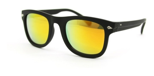 Anteojos Sol Lentes Infinit User Negro Mate Amarilla Revo