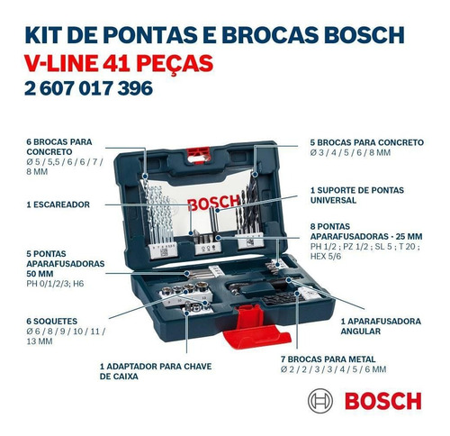 Imagem 3 de 3 de Mala V-line Com 41 Peças Bosch