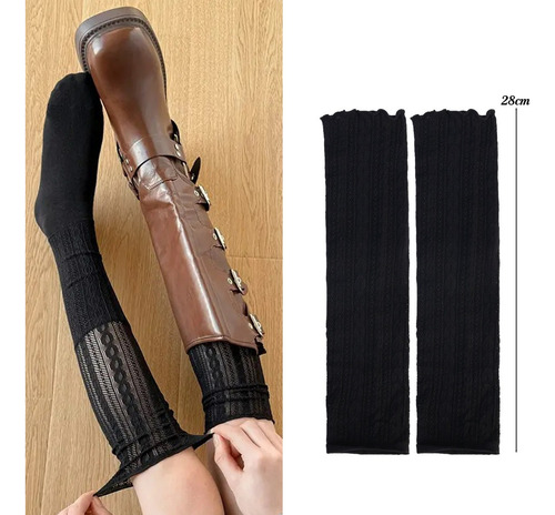 Calcetines Largos De Encaje Para Mujer, Calcetines Hasta La