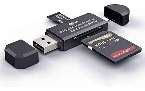 Adaptador Micro Usb Otg A Usb 2.0; Lector De Tarjetas Sd / M