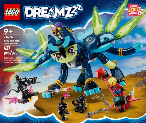 Conjunto Lego Dreamzzz 71476 Zoey e Zian, o gato-coruja, 437