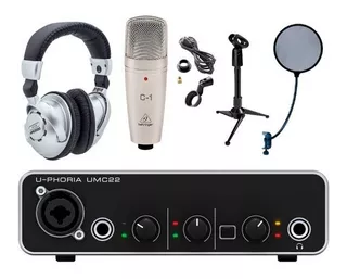 Kit Grabación Behringer Umc22 + C-1 + Hps3000 + Envíoexpress