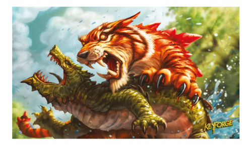 Playmat Accesorio Tapete Para Jugar Keyforge Mighty Tiger