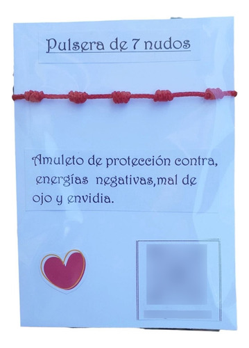 Pulsera Roja 7 Nudos Significado Regulable Regalo