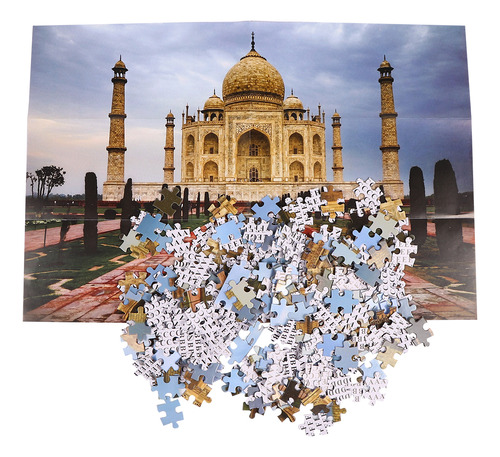 Juego De Rompecabezas Con Diseño Del Taj Mahal, 1000 Piezas,