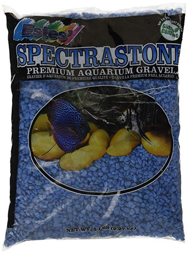 Grava De Acuario Azul Spectrastone Luz Especial Para Acuario