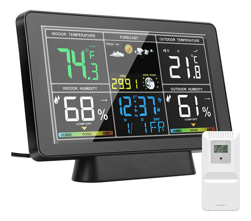 Monitor De Fase Meteorológica A Color Inalámbrico Para Estac