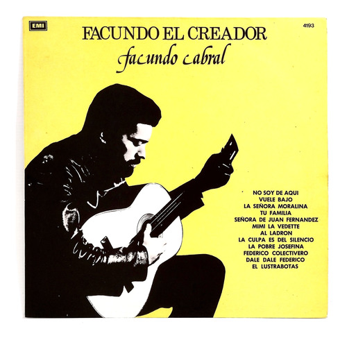 Facundo Cabral - Facundo El Creador - Vinilo Lp - Como Nuevo