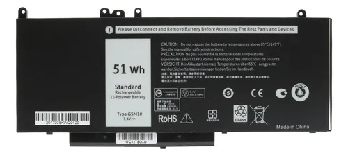 Batería G5m10 Para Dell Latitude 14 15 E5450 E5550 E5250