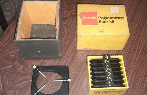 Kodak Polycontrast Filter Kit Modelo A Antiguo En Su Caja