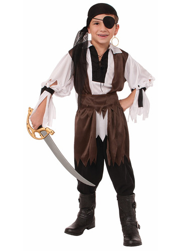 Disfraz Para Niño Pirata Del Caribe Talla S Halloween