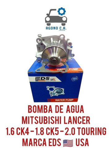 Bomba De Agua Para Mitsubishi Lancer 1.6 1.8 2.0 Touring