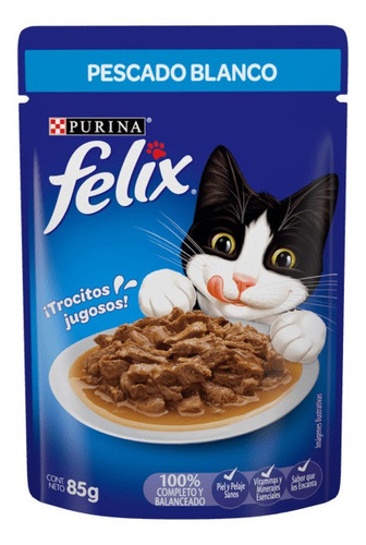 Alimento Húmedo Para Gato Felix Classic Con Pescado Blanco 8