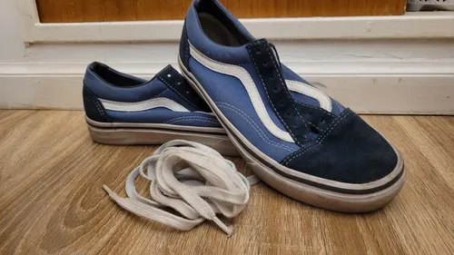 Vans old skool cheap azules y negras