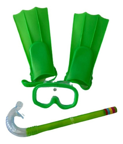 Set De Buceo Infantil Verde