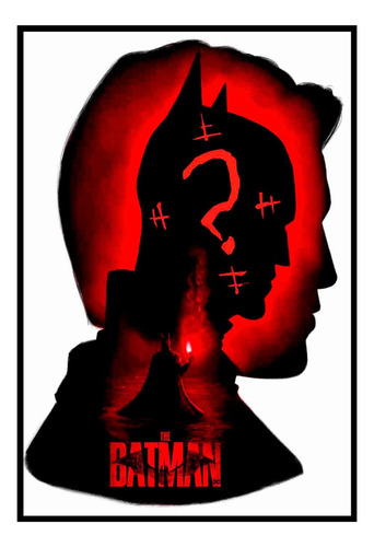Cuadro Premium Poster 33x48cm Batman Dibujo Arte