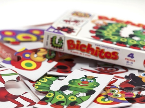 Puzzle Rompecabezas Bichitos 2 Y 4 Piezas 4 En 1 Ruibal Edu