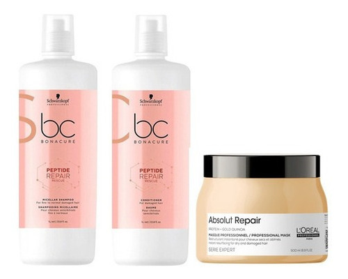 Shampoo + Enjuague Schwarzkopf Repair Rescue Baño Loreal