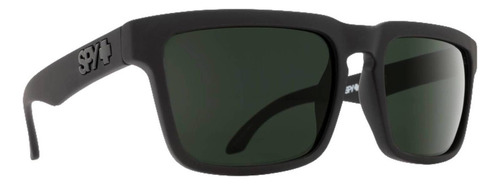 Anteojos de sol Spy+ Helm con marco de grilamid color soft matte black, lente gray/green de policarbonato clásica, varilla soft matte black de grilamid