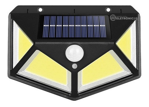 Luminária Solar 7w  C/ Sensor De Presença 3 Modo De Uso