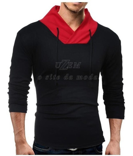 Camiseta Masculina Manga Longa Malha Elastano Blusa Frio 