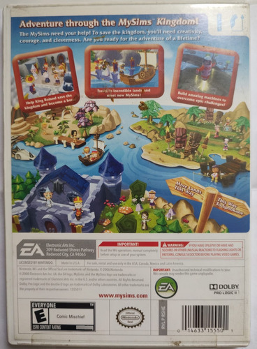My Sims Kingdom Original Nintendo Wii Como Nuevo! (Usado)