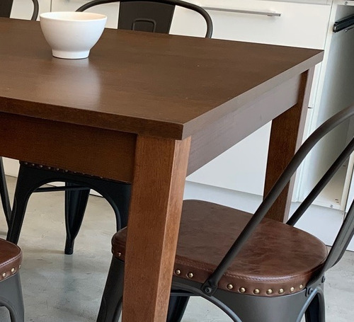 Mesa Extensible De Comedor Madera Maciza 160 Cm