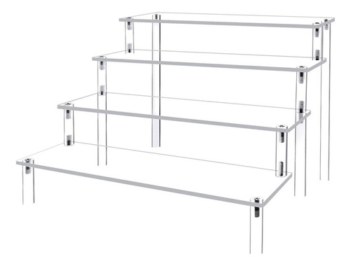 Soporte De Exhibición Acrílico De 4 Niveles, Estante Elevado
